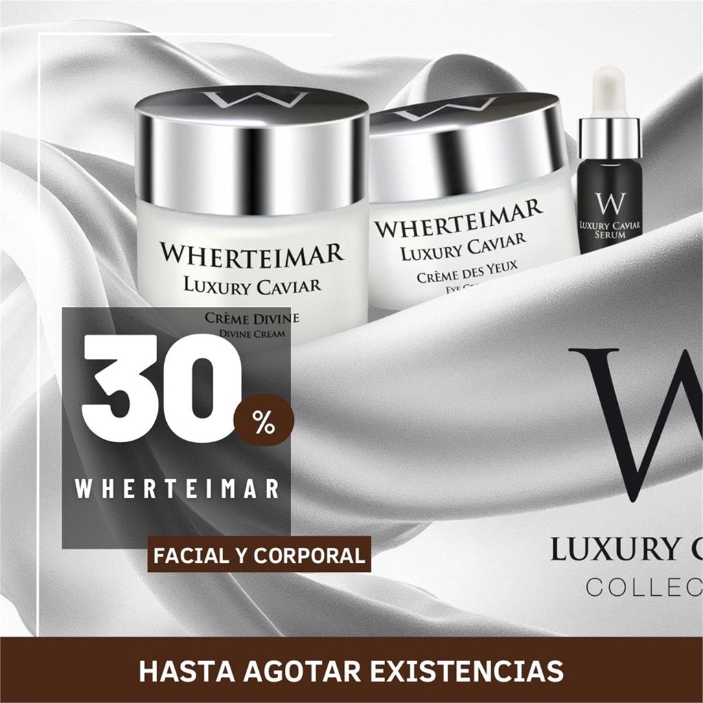 30% DESCUENTO EN COSMÉTICA  WHERTEIMAR